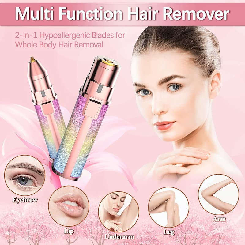 Electric Hair Remover Trimmer For Women Rechargeable 2 in 1